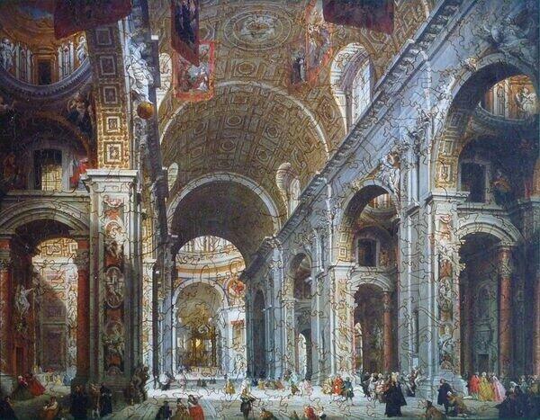 Interior of St. Peter's Rome.JPG