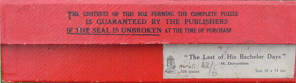 The Last of His Bachelor Days (Label).JPG