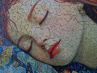 Detail, 550pc Sleeping Beauty (on wood)