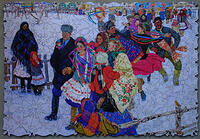 Fine Arts Range Wedding In the Village, 400pc 2-Sided Snowflake Cut