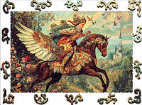Fairy Tale No4 Winged Horse & Rider, Cut Pattern