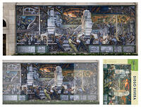 Jigsaw Crop of N Wall Lower Mural, Detroit Industry Mural Diego Rivera