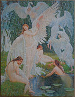 501pc Walter Crane The Swan Maidens cut by Raul Barrera For Regina